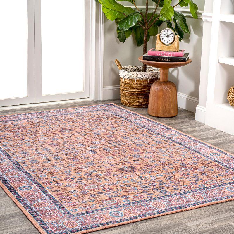3' x 5' Kemer All-Over Persian Machine Washable Indoor/Outdoor Area Rug, Multi - JONATHAN Y