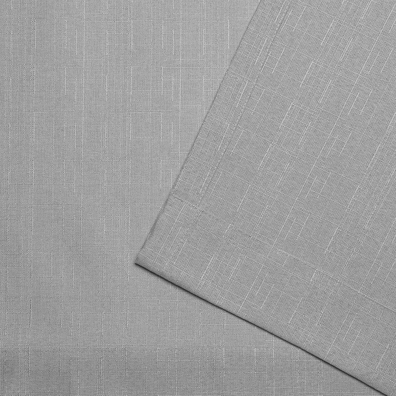 Set of 2 (63"x54") Loha Linen Grommet Top Light Filtering Curtain Panel Dove Gray - Exclusive Home: Modern Polyester