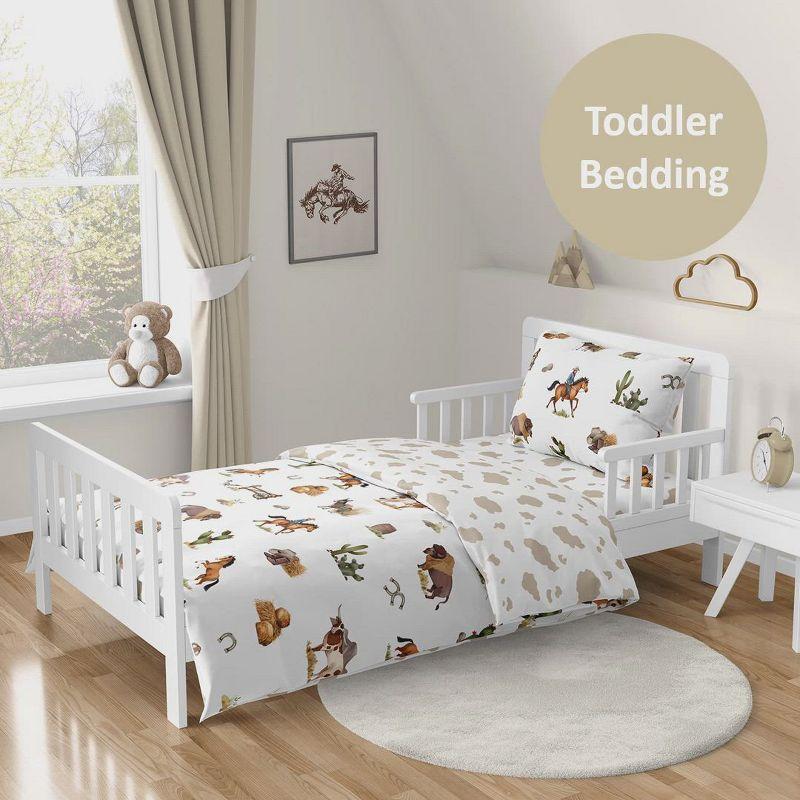 Sweet Jojo Designs Boy Twin Comforter Bedding Set Country Western Taupe Brown and Cream 4pc