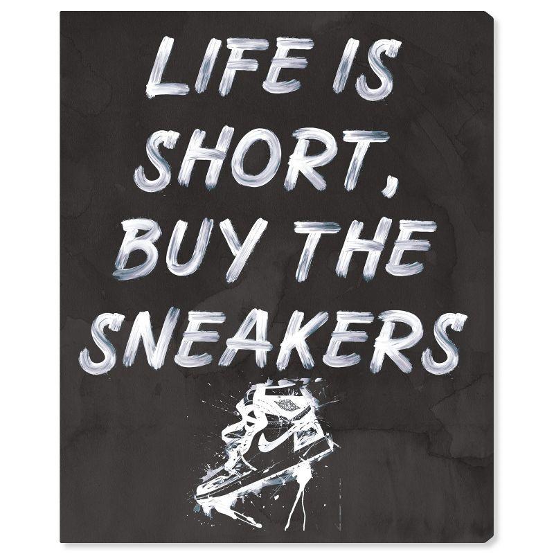 Notori Art Notoriart Buy The Sneakers Framed Sneaker 1 Piece Canvas Wall Art