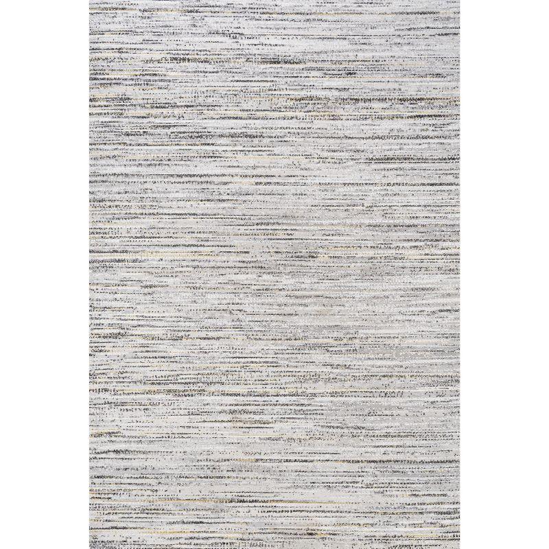 5'x8' Loom Modern Strie'  Area Rug, Gray/Black - JONATHAN Y