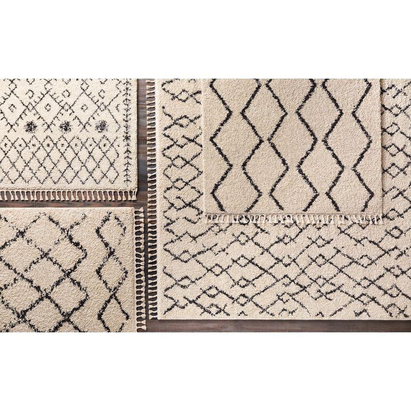 Mossy Moroccan Charcoal/Beige Area Rug