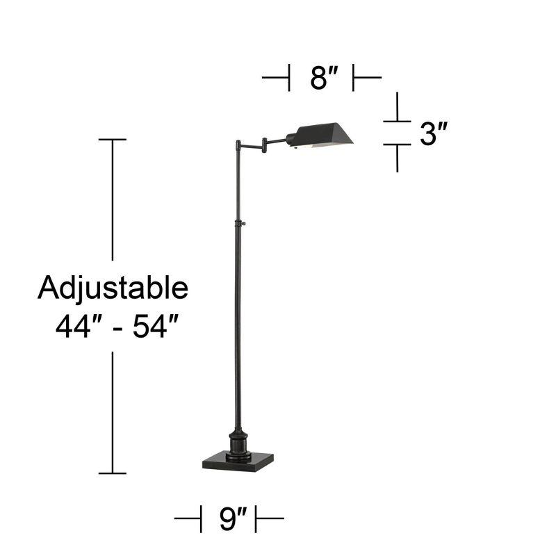 Elegant Adjustable Pharmacy Floor Lamp in Dark Bronze