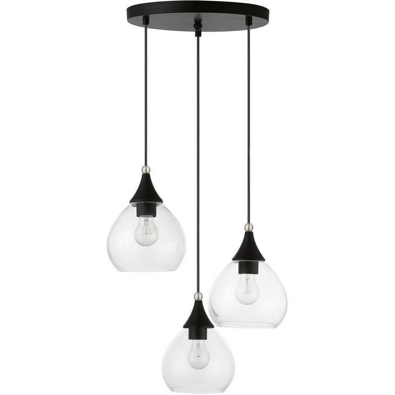 Livex Lighting Catania 3 - Light Pendant in  Black/Brushed Nickel