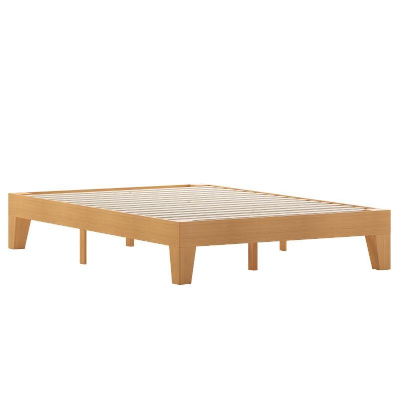 Flash Furniture Evelyn Solid Wood Platform Bed with Wooden Support Slats, No Box Spring Required