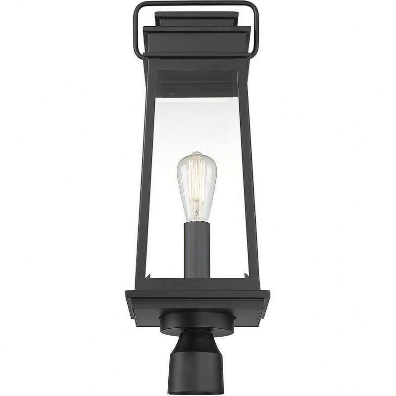 Boone 1-Light Outdoor Post Lantern in Matte Black