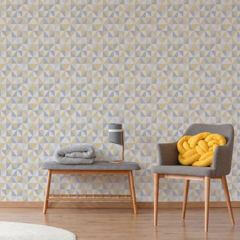 Erika Geo Ochre Wallpaper