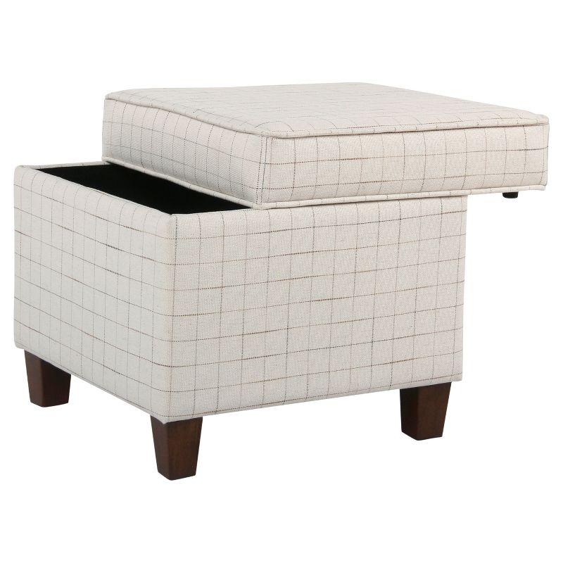 Cole Classics Square Storage Ottoman with Lift Off Top Natural - HomePop: Bedroom Bench, Footrest