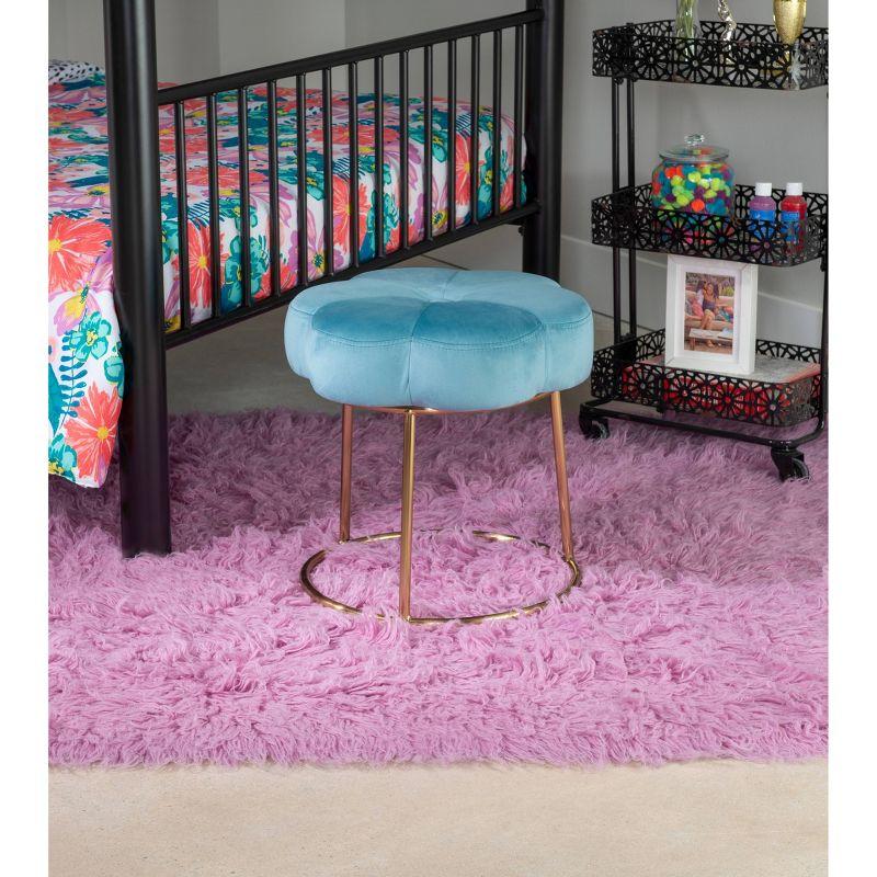 Ciara Flower Cushioned Vanity Stool