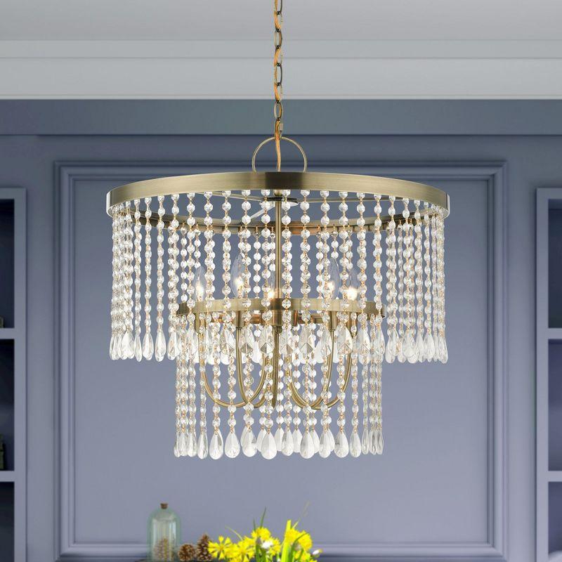 Livex Lighting Elizabeth 5 - Light Pendant in  Antique Brass