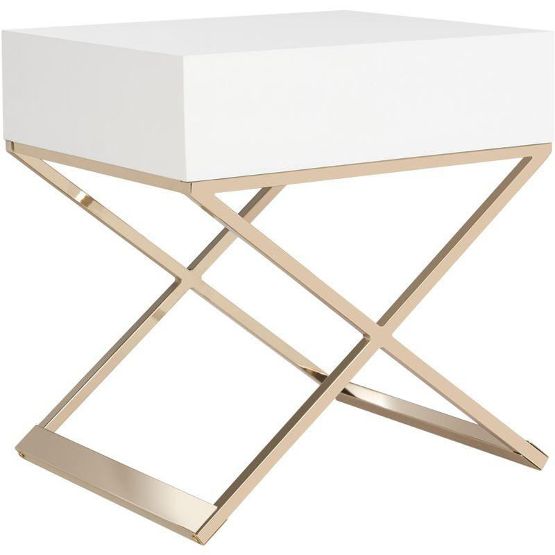 Zarina Modern Cross Leg End Table  - Safavieh