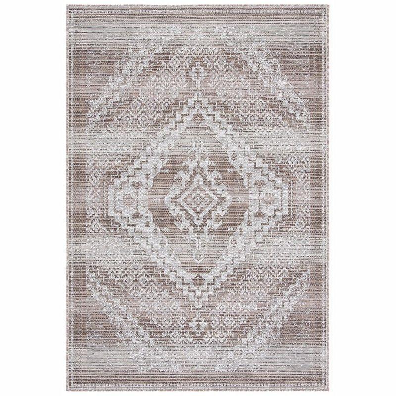 Ivory Medallion 8' x 10' Stain-Resistant Synthetic Rug