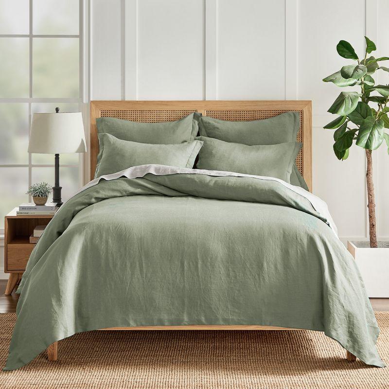 Desert Sage Twin/Twin XL Washed Linen Duvet Cover