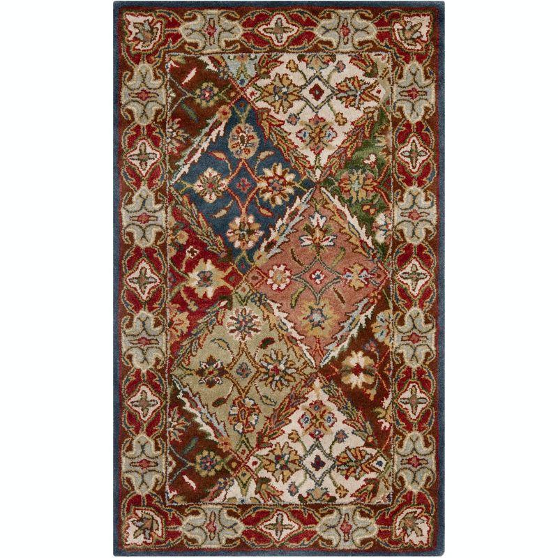 Heritage HG316 Handmade Accent Rug - 3'x5' - Green/Red - Safavieh