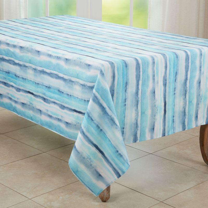 Blue Watercolor Rectangular Fabric Tablecloth