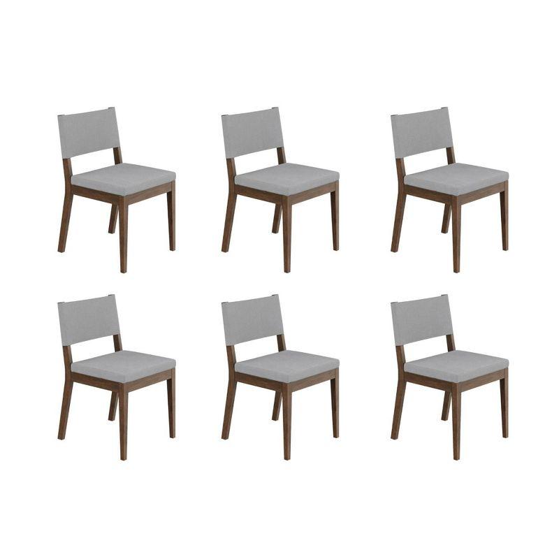 Nathan James Set of 6 Linus Dining Chair Light Gray