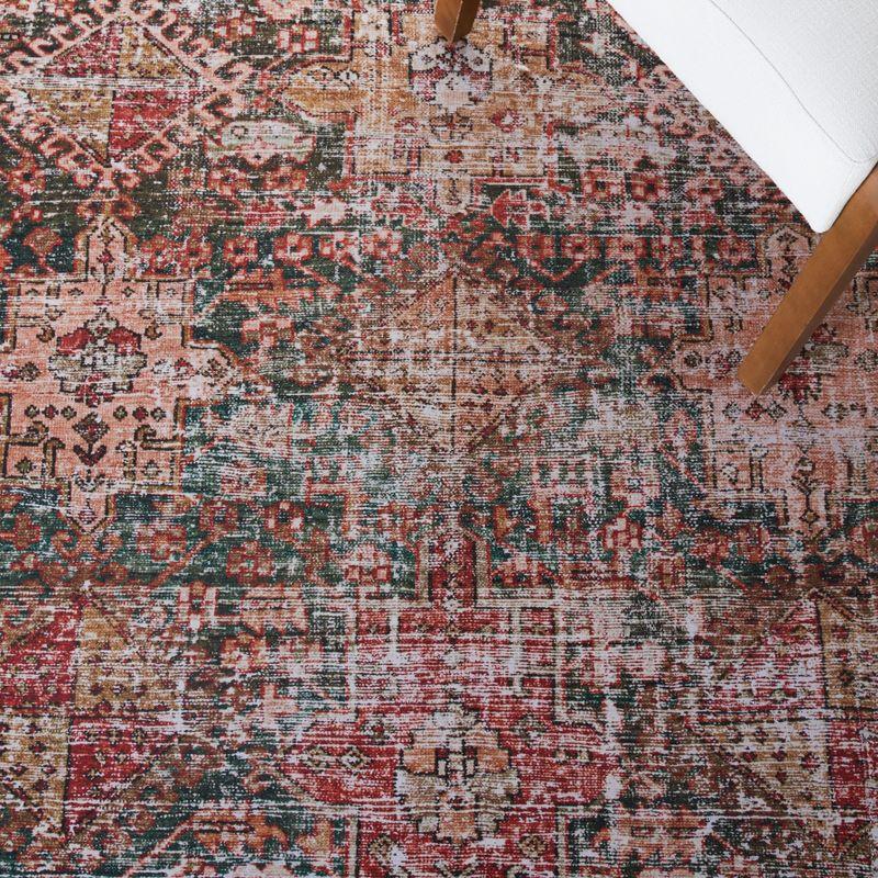 Tucson Vintage Persian TSN114 Power Loomed Machine Washable Skid-Resistant Indoor Area Rug - Ivory/Green - 6'x6' - Safavieh