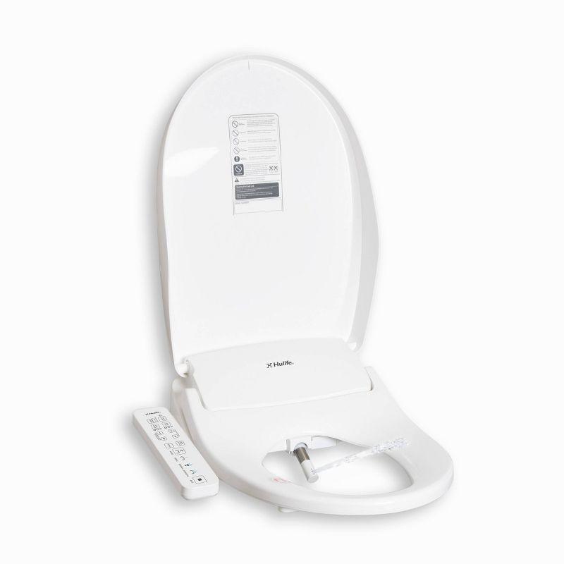 Hulife White Electric Bidet Seat with Heated Water and Air Dryer