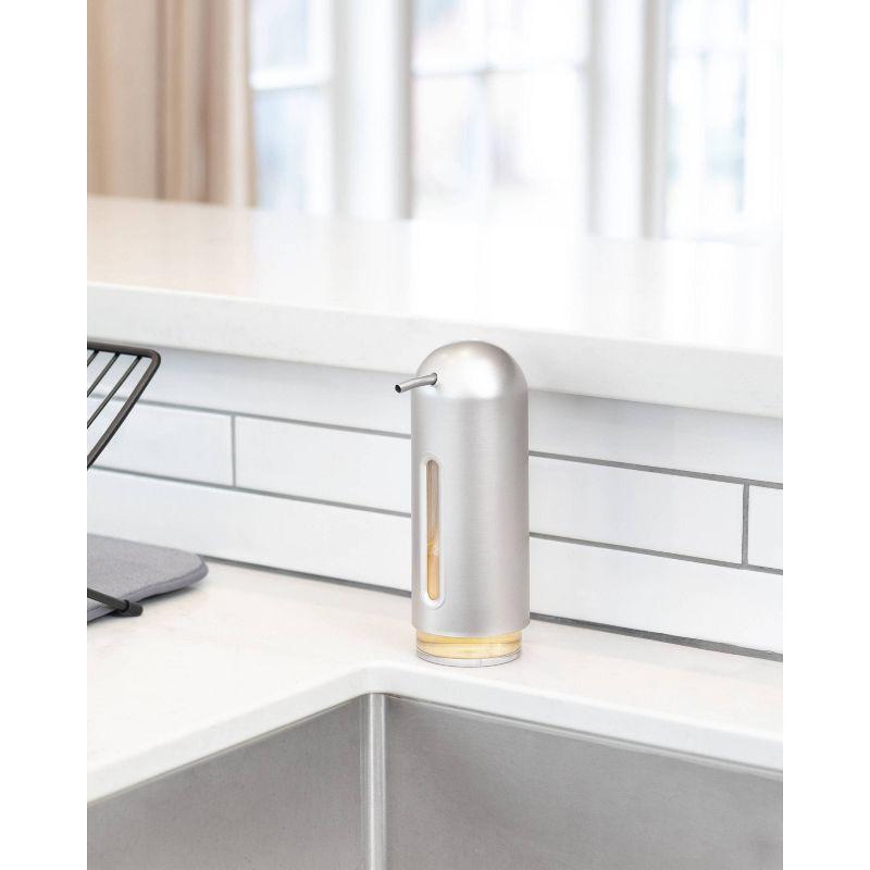 Nickel Gray Contemporary Penguin Soap Dispenser