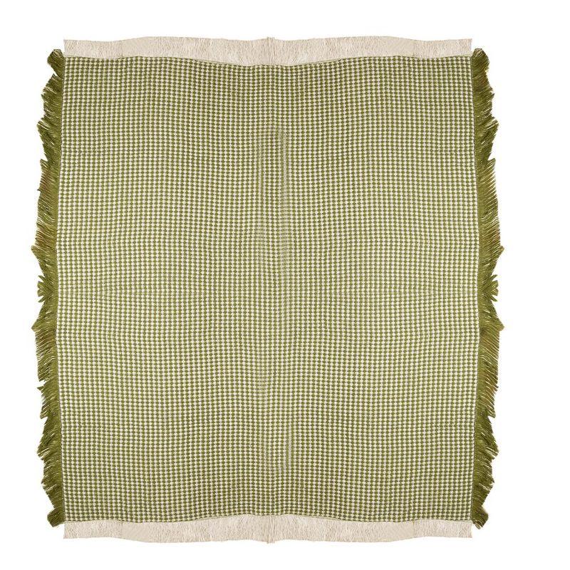 Eros Avocado Cotton Tasseled Throw Blanket 50x60