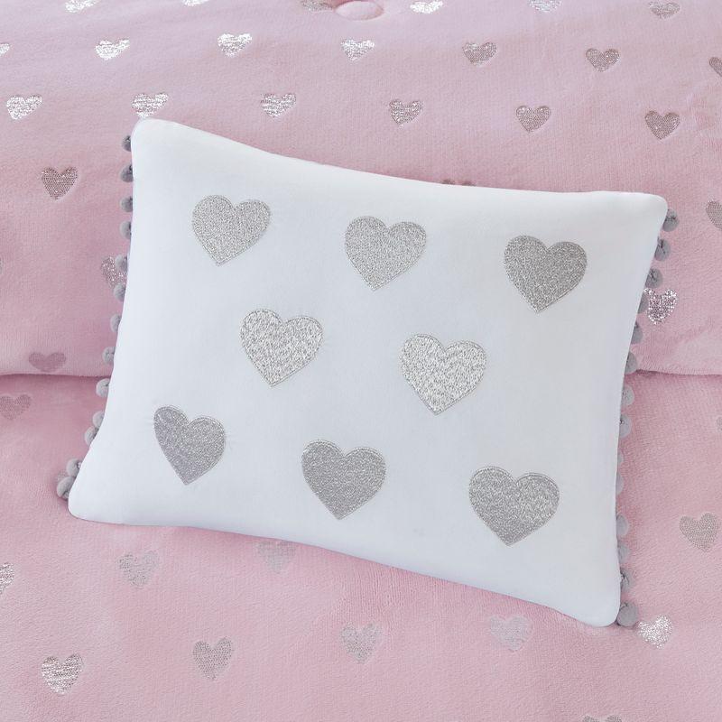 Intelligent Design Rosalie Metallic Printed Plush Comforter Set