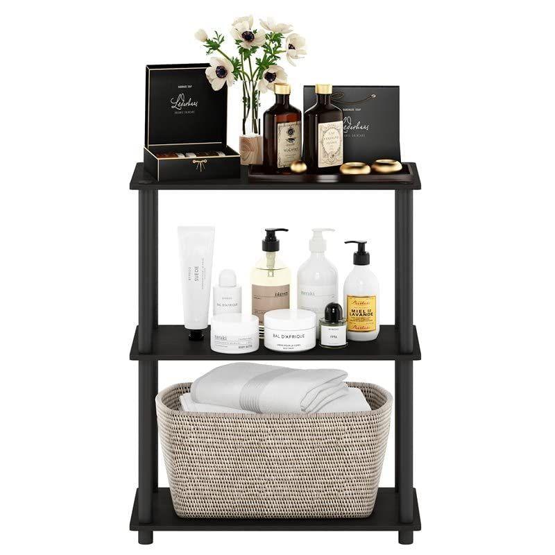 Espresso Black 3-Tier Compact Multipurpose Display Shelf