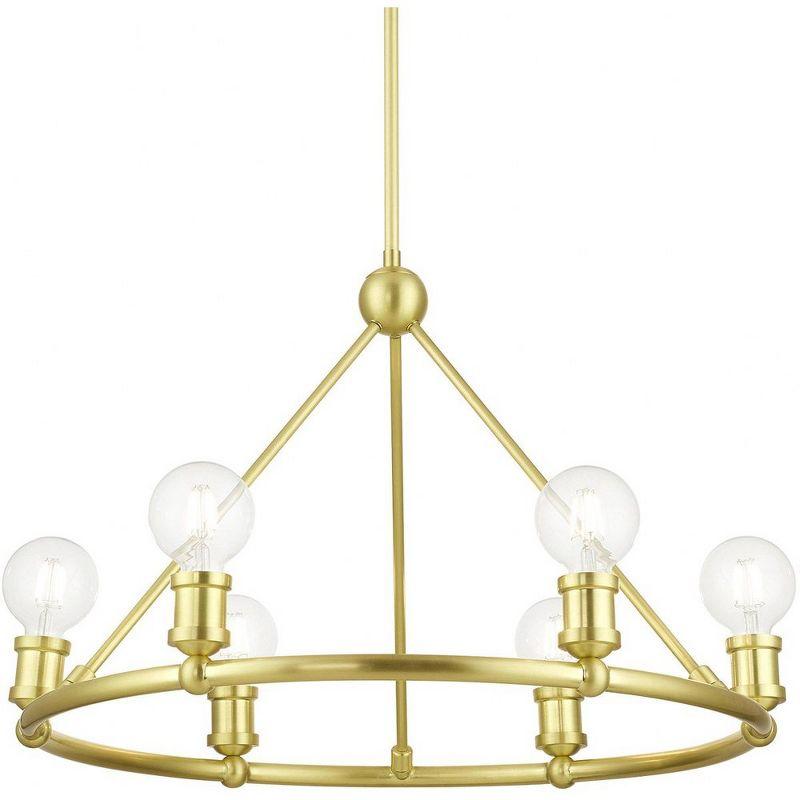 Livex Lighting Lansdale 6 - Light Chandelier in  Satin Brass