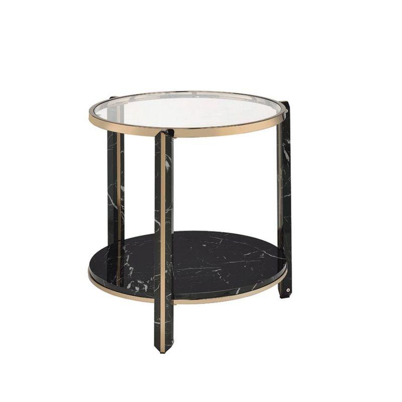 Glass Top End Table