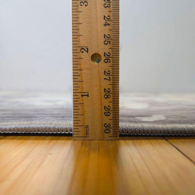 Crystal Print Kaori Blue Gray Beige Multi Modern Abstract Industrial Livingroom Dining Bedroom Flat Pile Easy Care Indoor Area Rug, 3x5