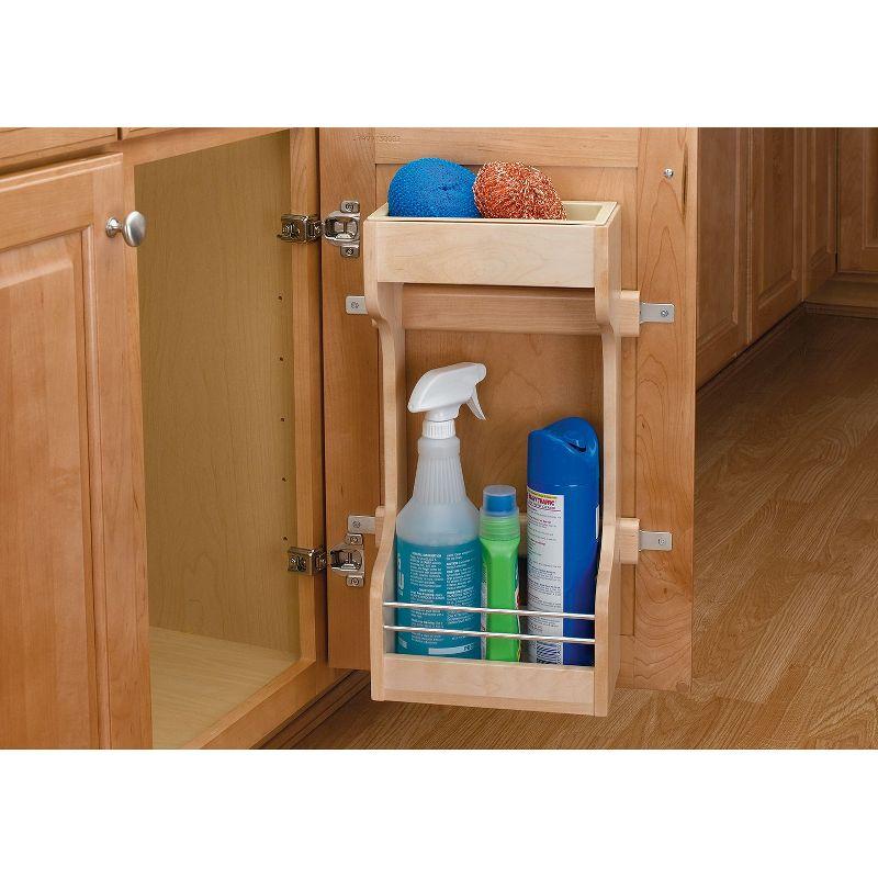 Rev-A-Shelf 4SBSU-15 Door Mount Wood Sink Base Cabinet Storage Organizer with 2-Shelf Storage for 30 Inch Sink Base