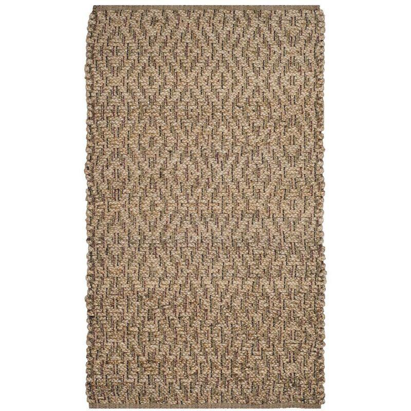 Hand-Knotted Non-Slip Red Jute Rug, 3' x 5'