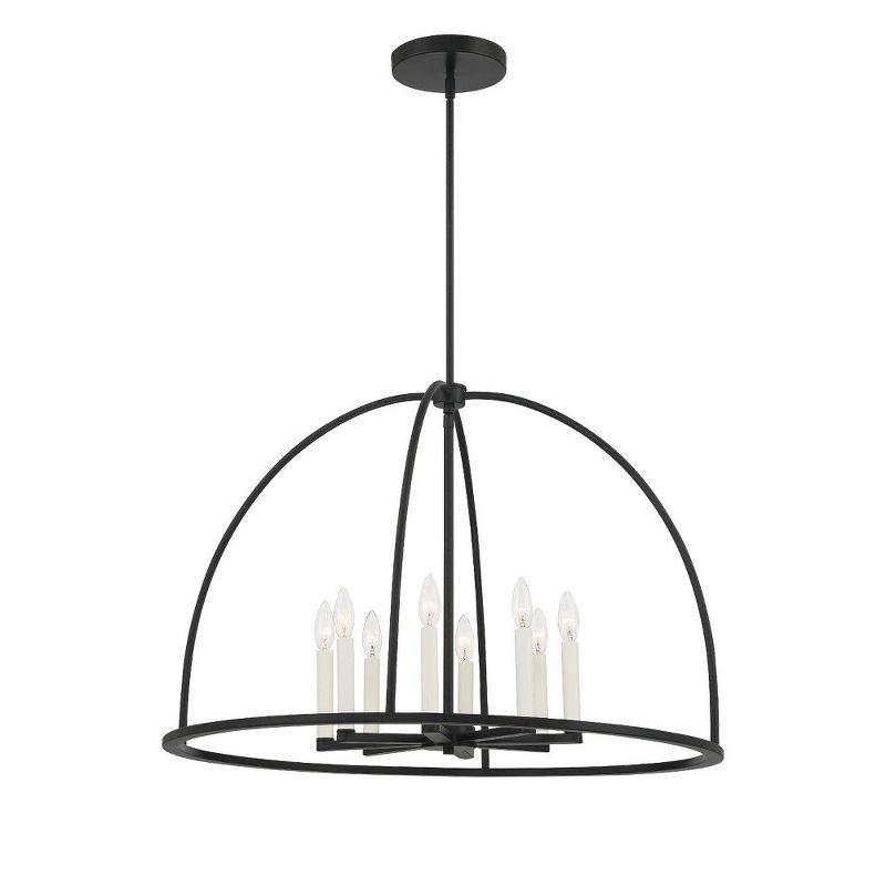 Crystorama Lighting Abbott 8 - Light Chandelier in  Black