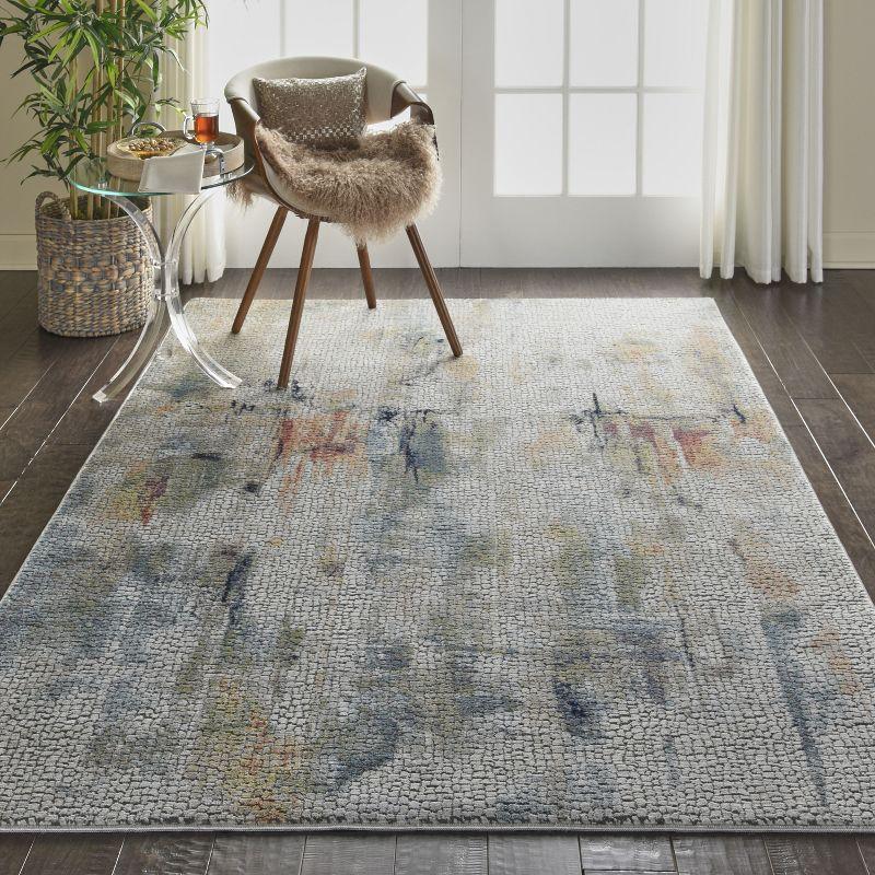 Global Vintage GLB09 Ivory/Multicolor Area Rug Abstract Artistic Brushstroke By Nourison