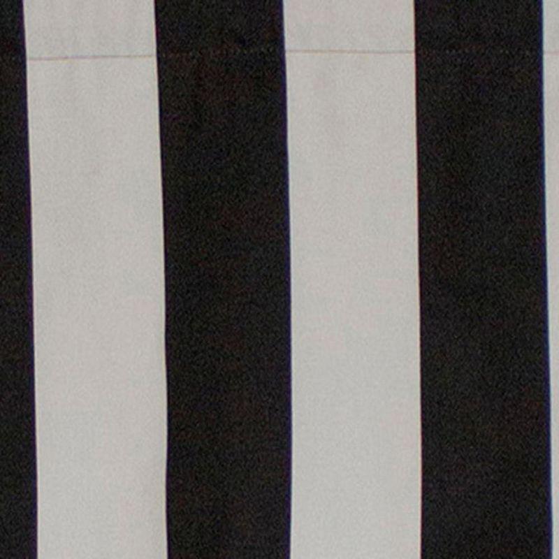 Cabana Stripe Design 3" Rod Pocket Valance 50" x 17" Black by RLF Home