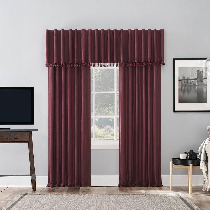 Faux Dupioni Silk Thermal Extreme 100% Blackout Back Tab Curtain Panel