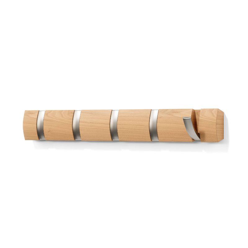 Flip 5 - Hook Solid Wood Coat Rack