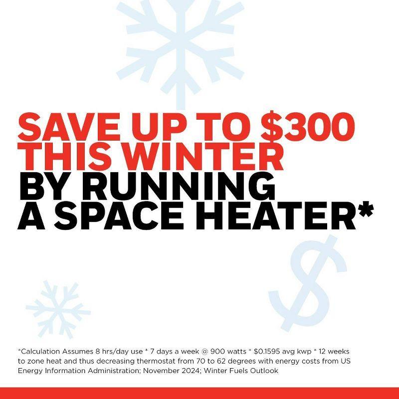 Honeywell Slim Ceramic Tower Heater Black: Indoor Space Heater, Adjustable Thermostat, 1500W, Fan Driven, No Assembly Required