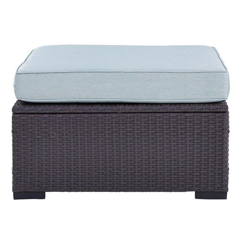 Biscayne 31'' Mist Cushion Resin Wicker Outdoor Ottoman