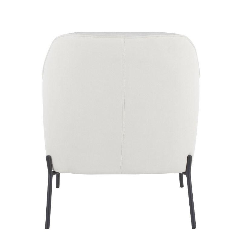 Daniella Cream Metal Contemporary Accent Arm Chair