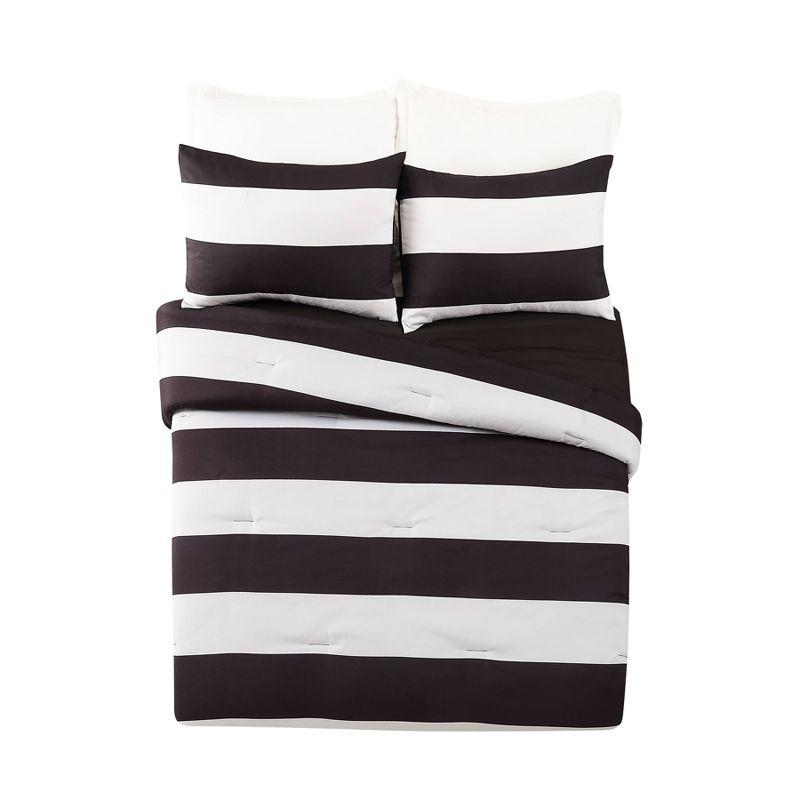 Lavelle Stripe Microfiber Comforter Set