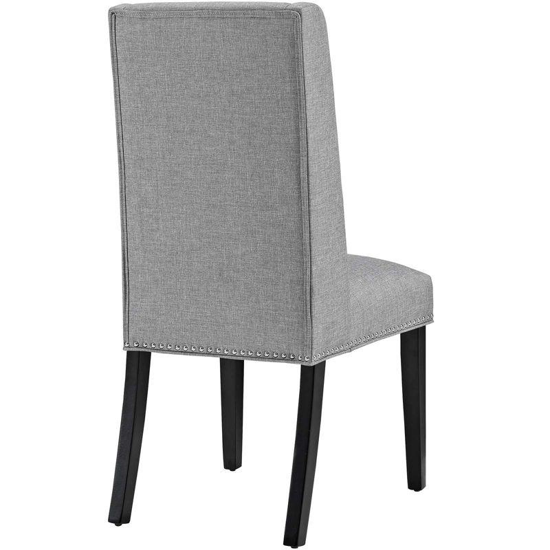 Modway Baron White Vinyl and Wood Frame Dining Chairs