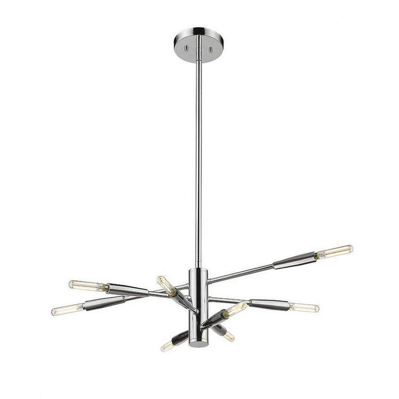 Ascension Chic 24" Chrome Finish 8-Light Adjustable Chandelier