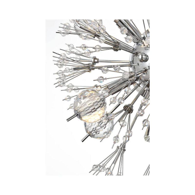 Elegant Lighting Vera 19 inch crystal starburst wall sconce in chrome