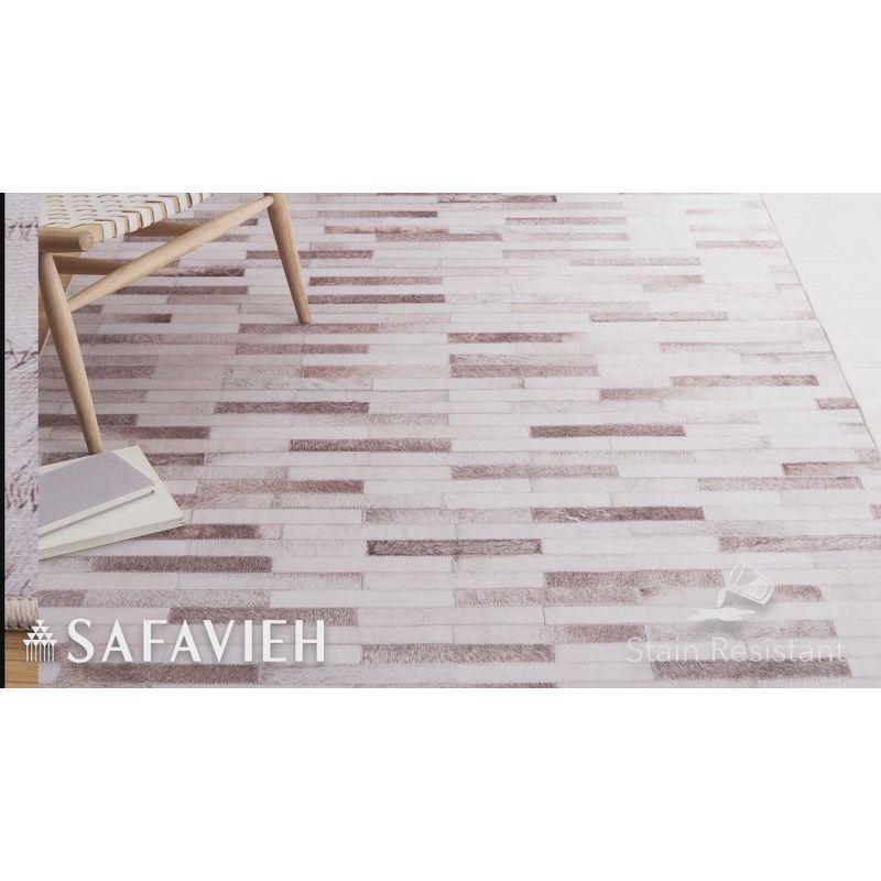 Faux Hide FAH500 Power Loomed Machine Washable Area Rug - Beige/Brown - 6'x6' - Safavieh.