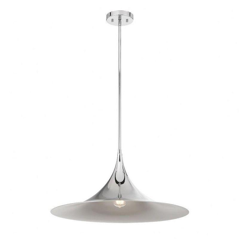 Bowdin Polished Chrome 1-Light Pendant with Adjustable Height