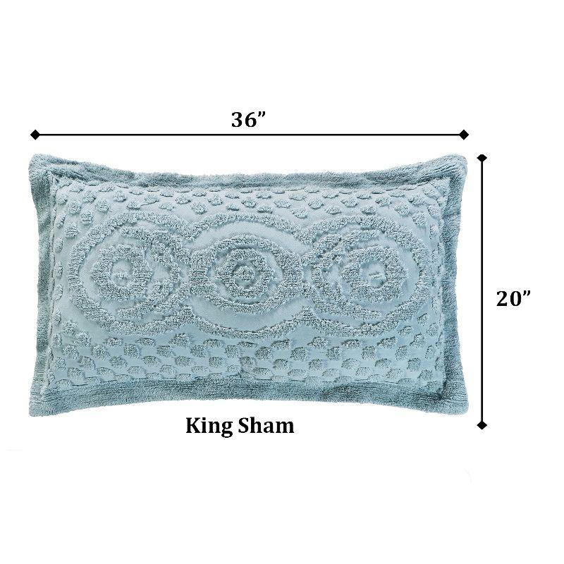 Better Trends Heirloom 100% Cotton Sham Machine Washable Pillow Cover with Medallion Pattern