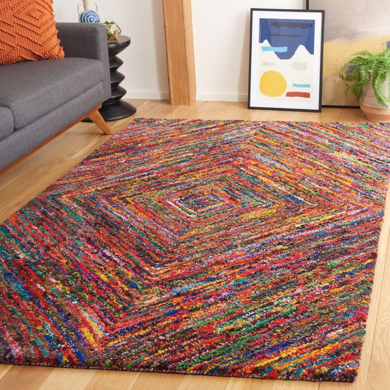 Nantucket Multicolor Handmade Wool Rectangular Area Rug 5' x 8'