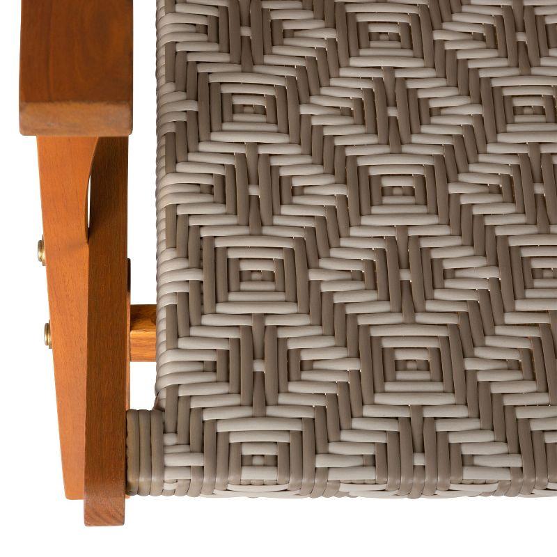 Vega Natural Stain Outdoor Chair in Ecru Cording