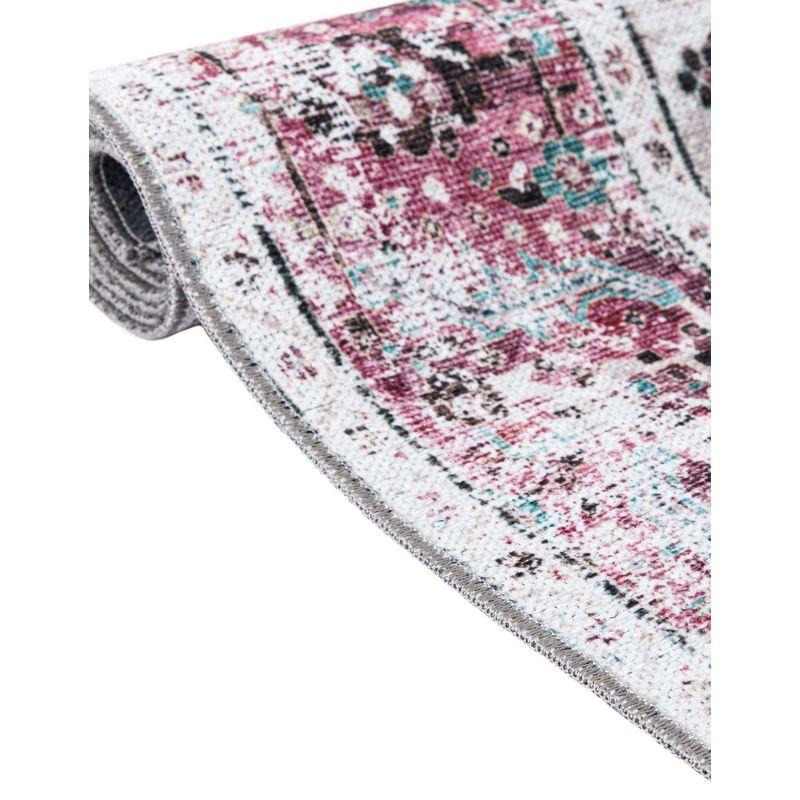 Unique Loom 7' 10 x 10' 0 Yara Yash Machine Washable Light Coral Pink Area Rug