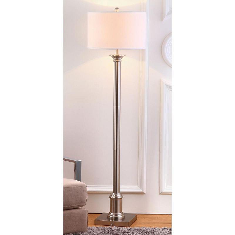 Livia 60 Inch H Floor Lamp - Nickel - Safavieh